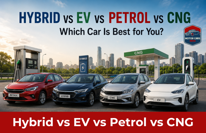 Comparison of petrol, CNG, hybrid and electric cars for Indian buyers