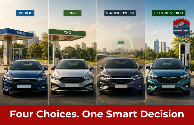 Comparison of petrol, CNG, hybrid and electric cars for Indian buyers